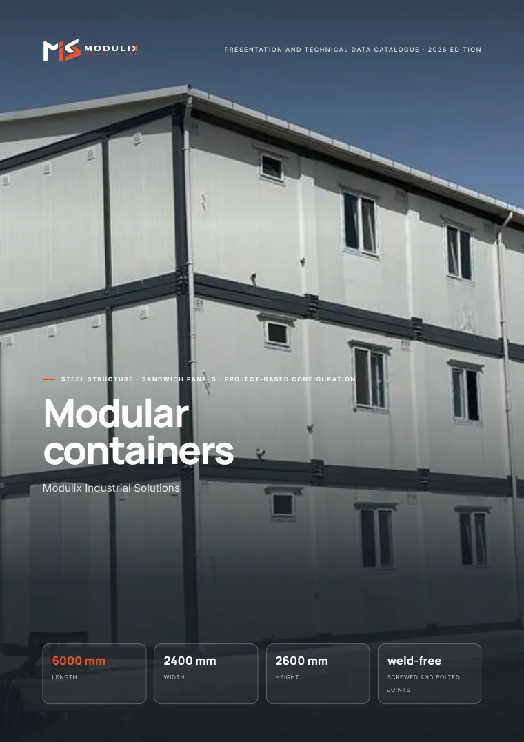 Cover: Modular containers: overview and technical data