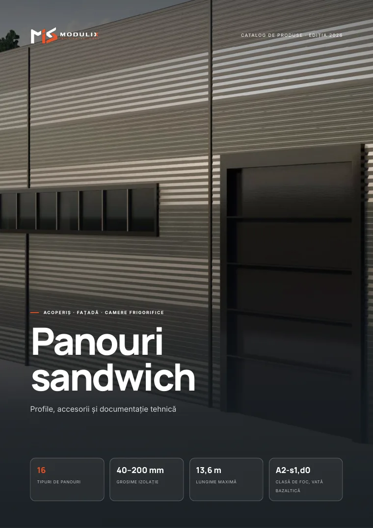 Coperta: Catalog tehnic: panouri sandwich, profile și accesorii