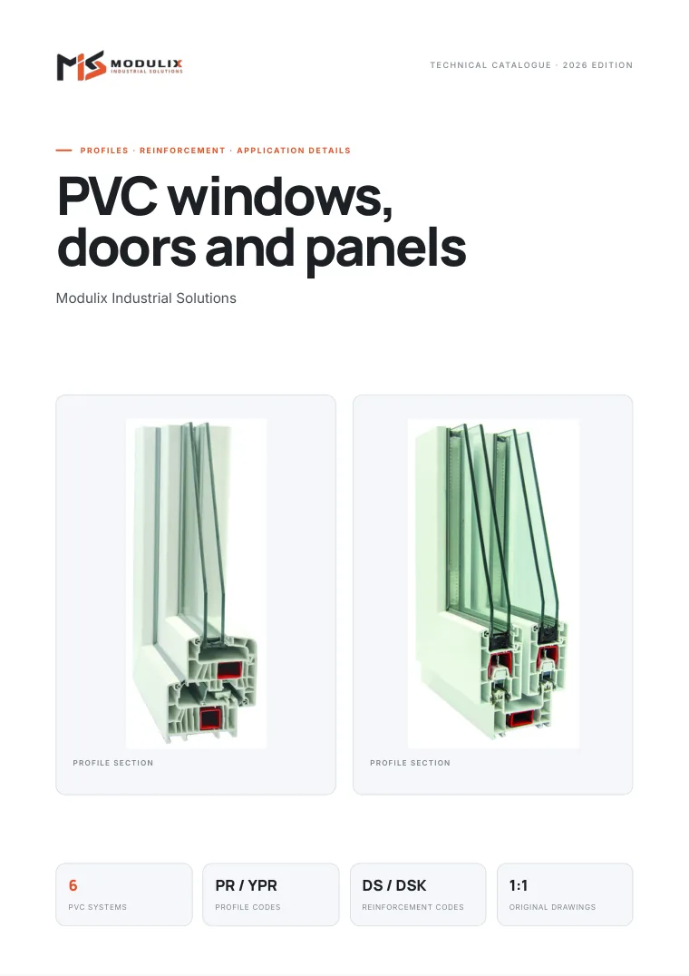 Cover: PVC windows, doors and panels: technical catalogue